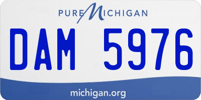 MI license plate DAM5976