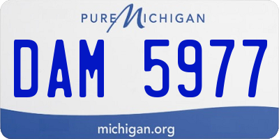 MI license plate DAM5977