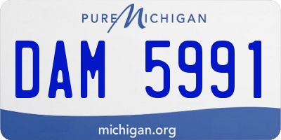 MI license plate DAM5991