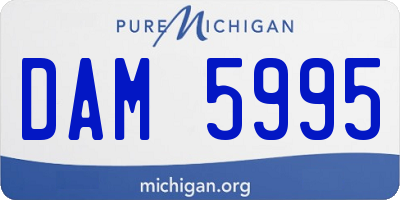 MI license plate DAM5995
