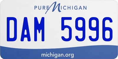 MI license plate DAM5996