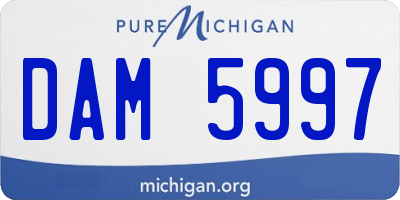 MI license plate DAM5997