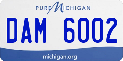 MI license plate DAM6002