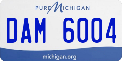 MI license plate DAM6004