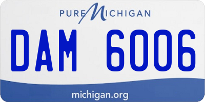 MI license plate DAM6006
