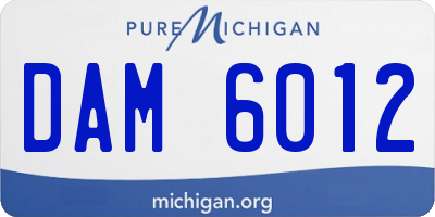 MI license plate DAM6012