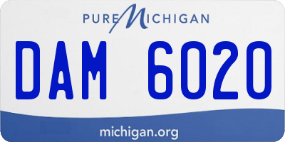 MI license plate DAM6020