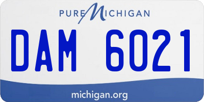 MI license plate DAM6021