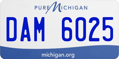 MI license plate DAM6025
