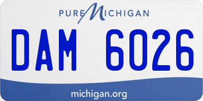 MI license plate DAM6026