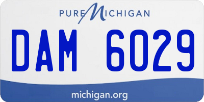 MI license plate DAM6029