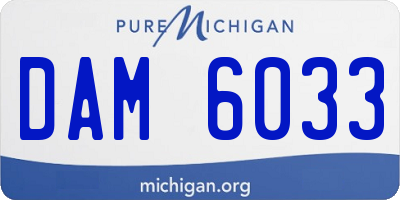 MI license plate DAM6033