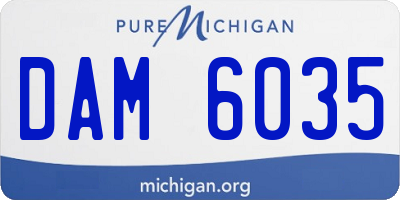 MI license plate DAM6035