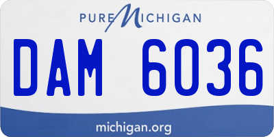 MI license plate DAM6036