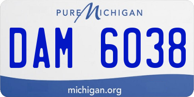 MI license plate DAM6038