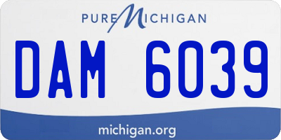 MI license plate DAM6039