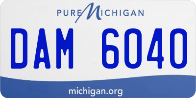 MI license plate DAM6040