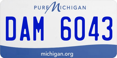 MI license plate DAM6043