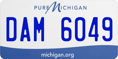 MI license plate DAM6049
