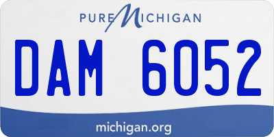 MI license plate DAM6052
