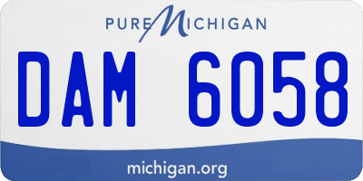 MI license plate DAM6058