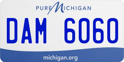 MI license plate DAM6060