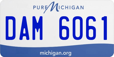 MI license plate DAM6061