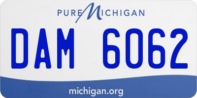 MI license plate DAM6062