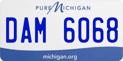 MI license plate DAM6068