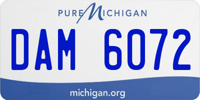 MI license plate DAM6072