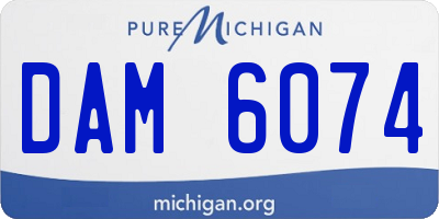 MI license plate DAM6074