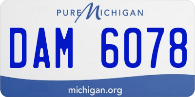 MI license plate DAM6078