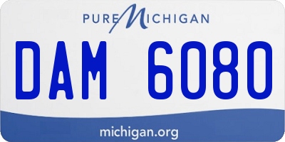 MI license plate DAM6080