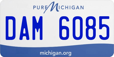 MI license plate DAM6085