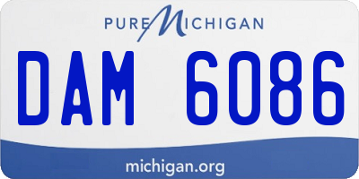 MI license plate DAM6086