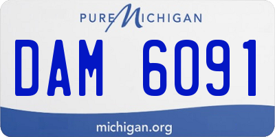MI license plate DAM6091