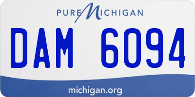 MI license plate DAM6094