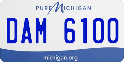 MI license plate DAM6100