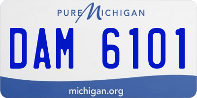 MI license plate DAM6101