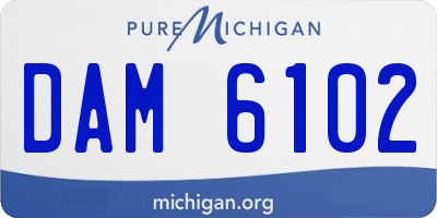 MI license plate DAM6102