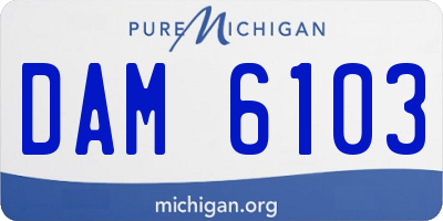 MI license plate DAM6103