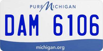 MI license plate DAM6106