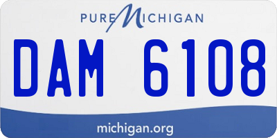 MI license plate DAM6108