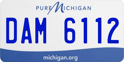 MI license plate DAM6112