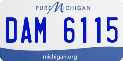 MI license plate DAM6115