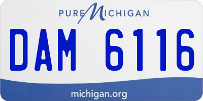 MI license plate DAM6116