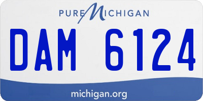 MI license plate DAM6124
