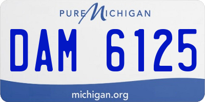 MI license plate DAM6125