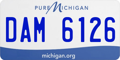 MI license plate DAM6126