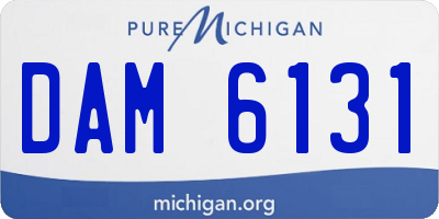 MI license plate DAM6131